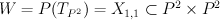 W = P(T_{P^2}) = X_{1,1} \subset P^2 \times P^2